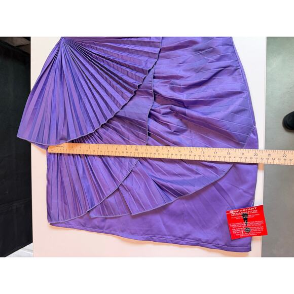 Vintage 2010s ASOS Strapless Mini Dress Size 10 Purple Glam Sculptural Club Wear - Picture 11 of 11